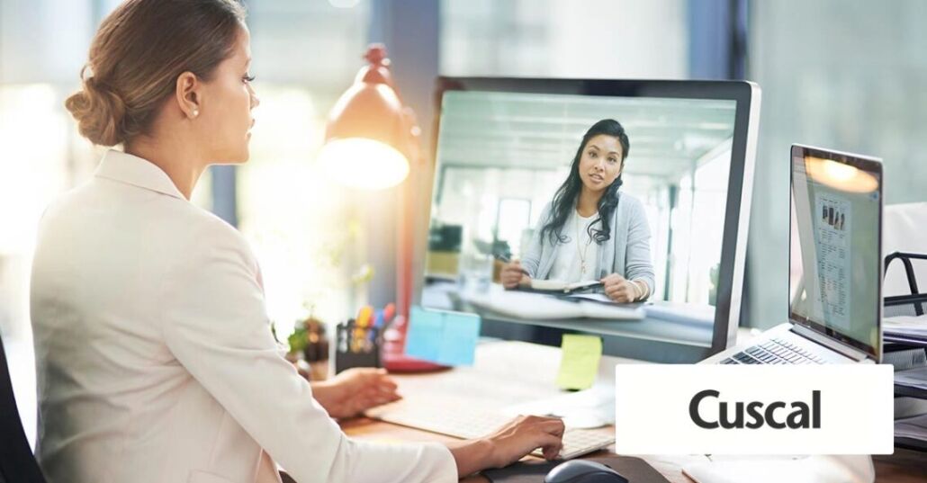 Two women having one on one online video conference Two women having one on one online video conference