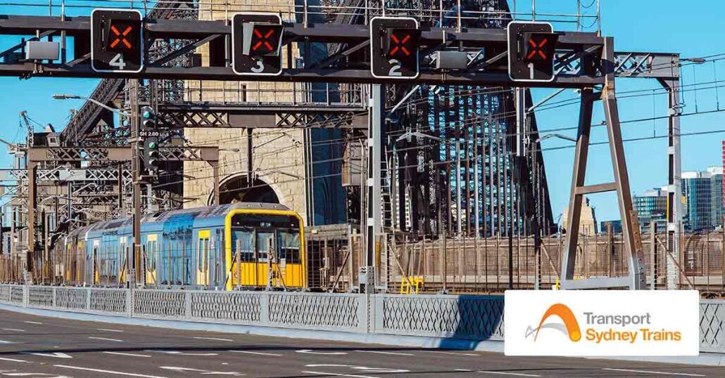 Sydney Trains Sydney train going through the Harbour Bridge