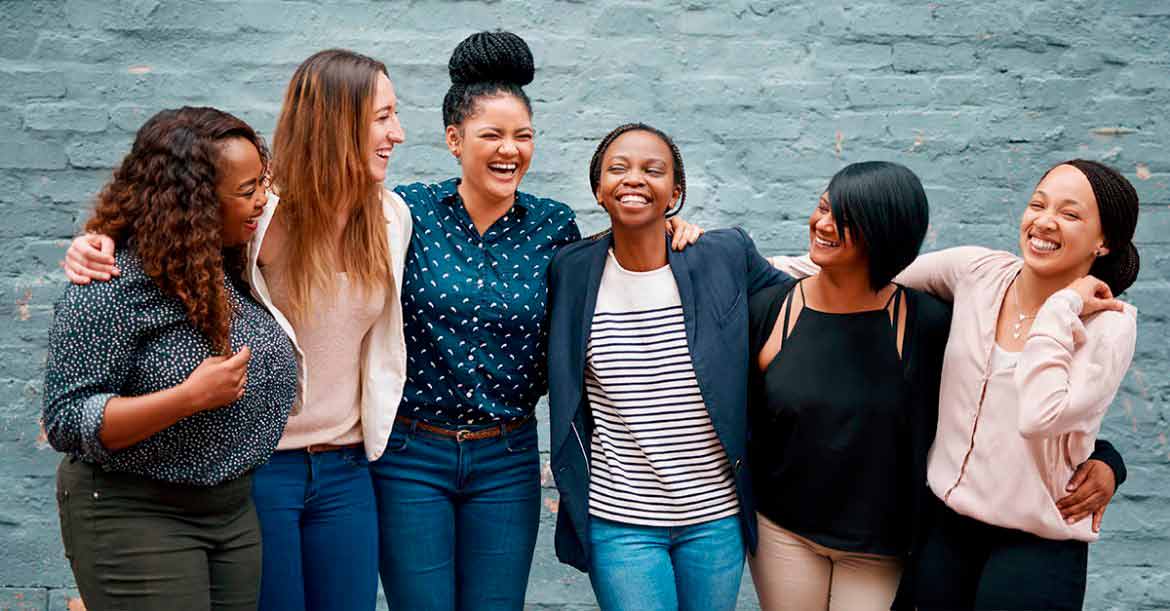 Group of women smiling