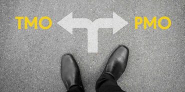 Man standing at the crossroad to TMO or PMO