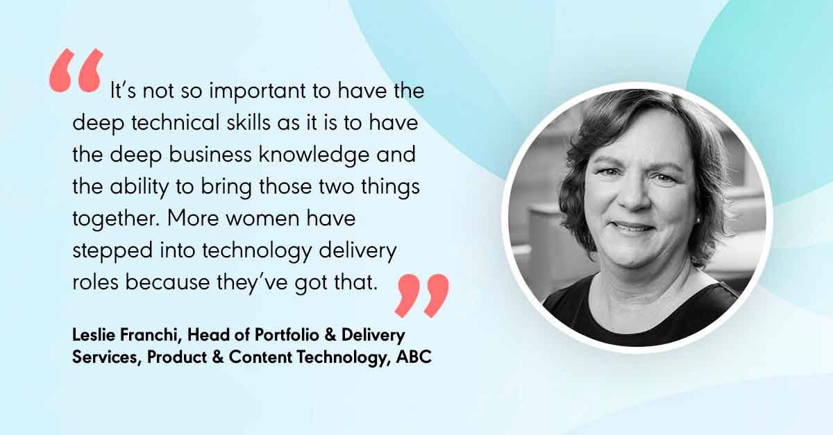 Quote from Leslie Franchi, Head of Portfolio & Delivery Services, Product & Content Technology, ABC Quote from Leslie Franchi, Head of Portfolio & Delivery Services, Product & Content Technology, ABC