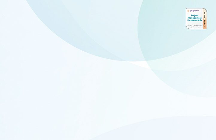 Project Management Fundamentals logo on blue background