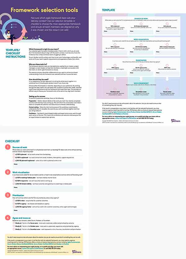 Framework selection tools preview