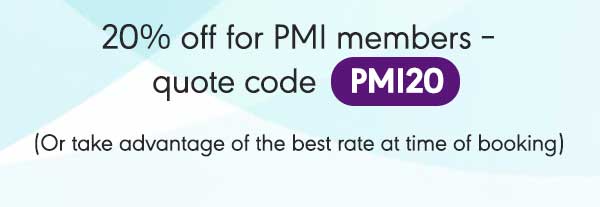 20% off for PMI members – quote code PMI20