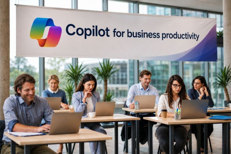 Copilot for business productivity - hero img Copilot for business productivity - hero img